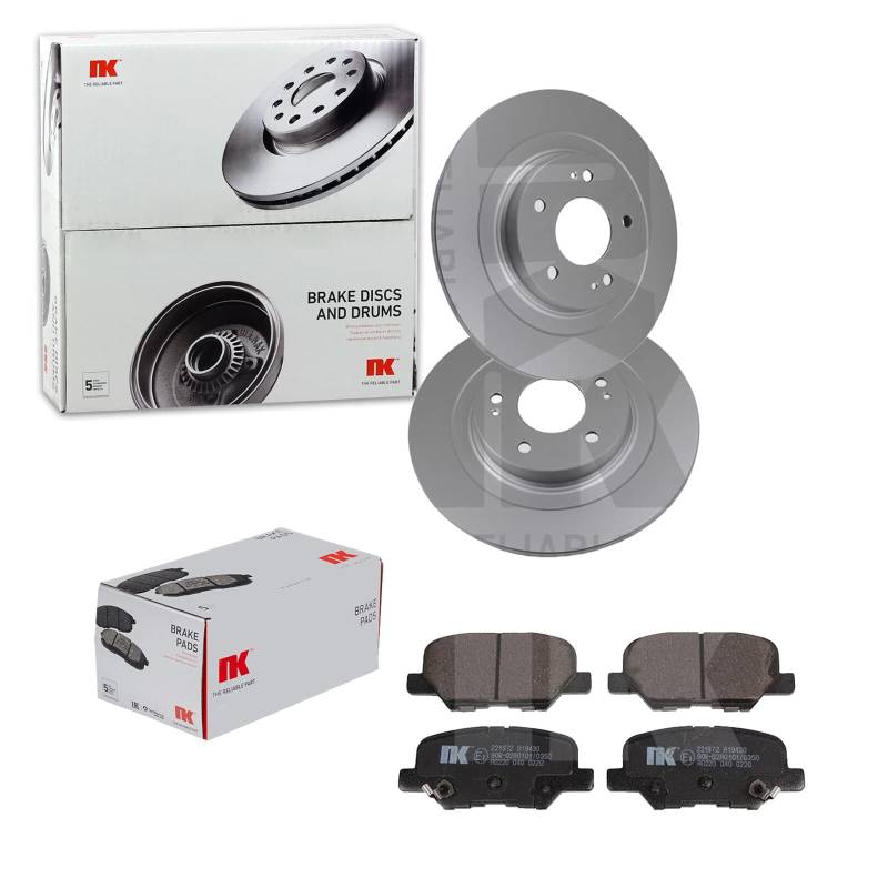 NK Bremsscheiben + Beläge hinten passend für ASX OUTLANDER 4008 C4 Aircross von BandelOne