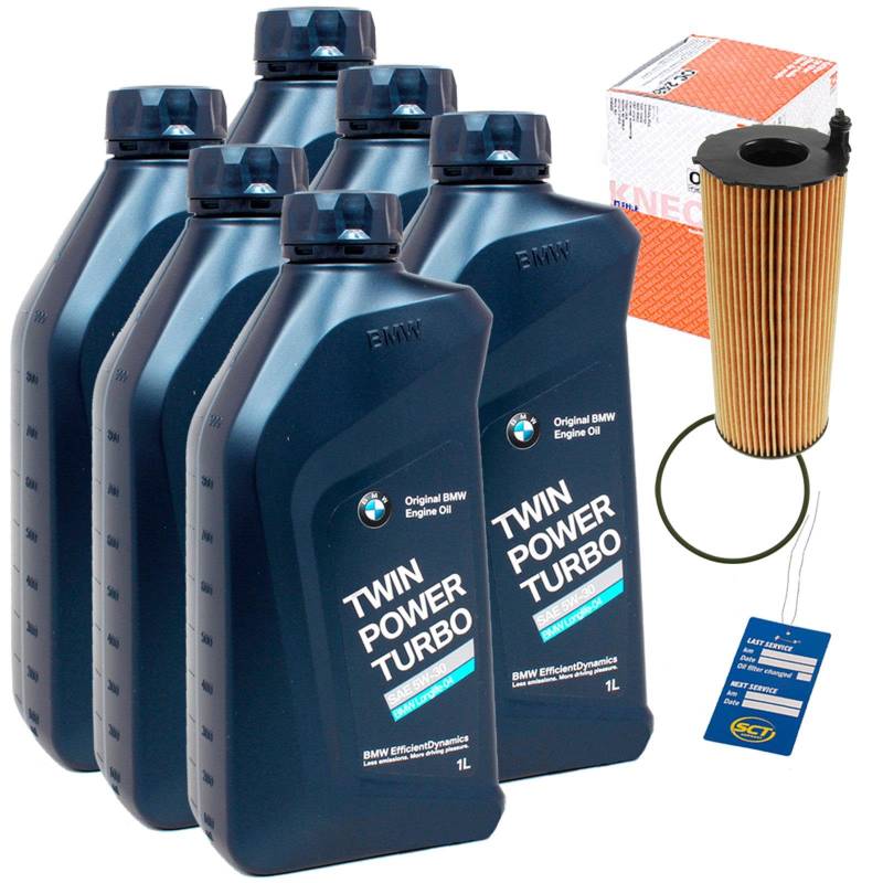 Ölfilter Ölwechselpaket + Motoröl 5W30 passend für 1er F20 3er F30 5er F10 X4 von BandelOne