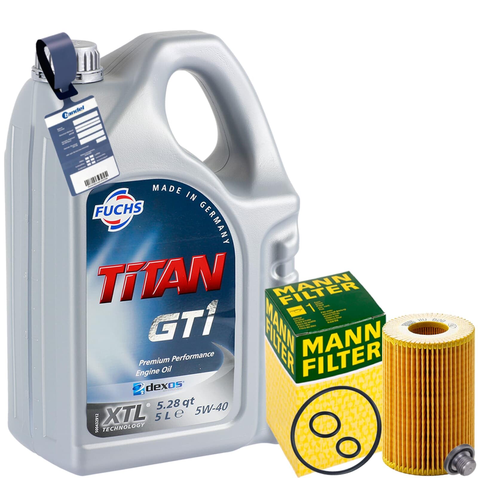Ölfilter + 5L FUCHS 5W-30 Öl passend für Astra G/H Corsa C 1.7 CDTI von BandelOne
