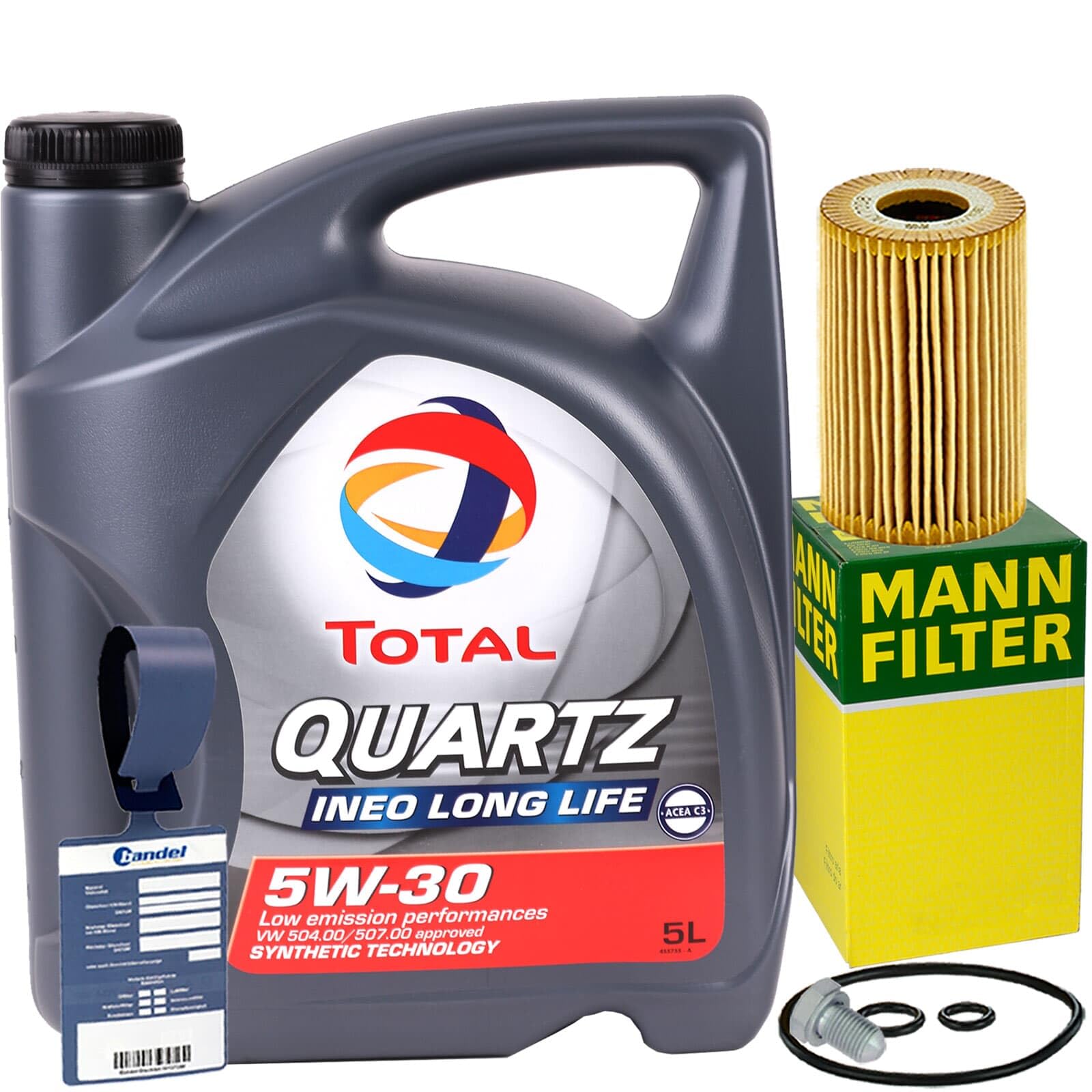 Ölfilter + 5W-30 Öl passend für Golf 5 + 6 Passat B6 + B7 1.6-2.0 TDI Ölfilter + 5W-30 Öl passend für Golf 5 + 6 Passat B6 + B7 1.6-2.0 TDI von BandelOne