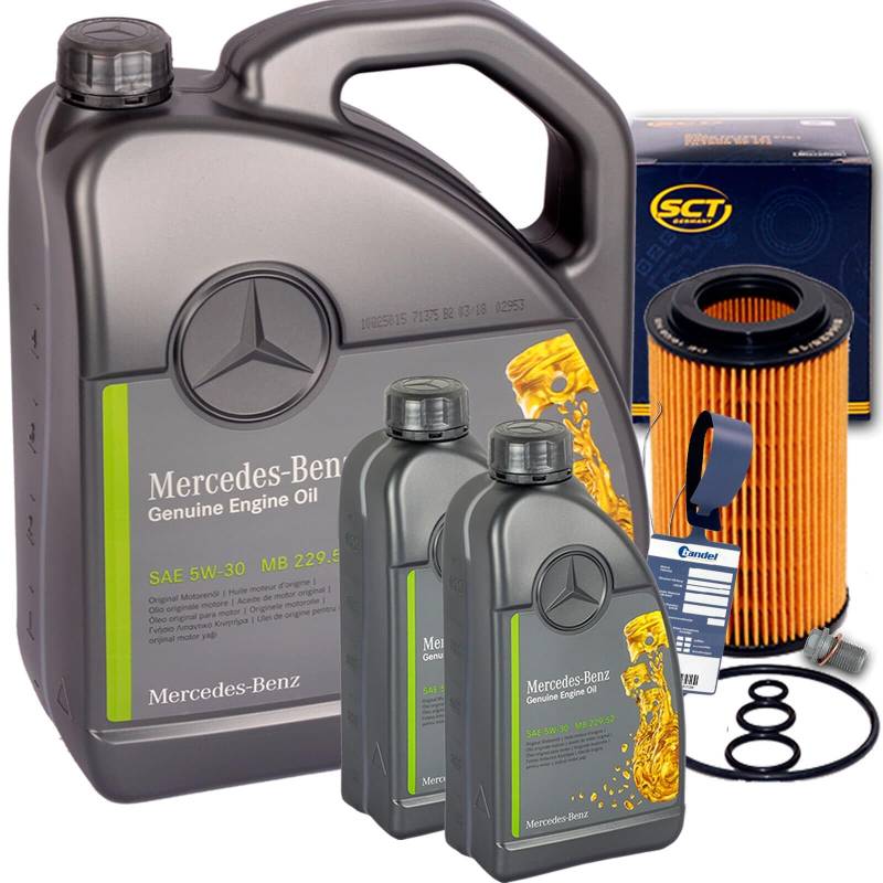 Ölfilter + 5W30 Öl für A B C E Klasse W 176 246 204 212 GLK von BandelOne