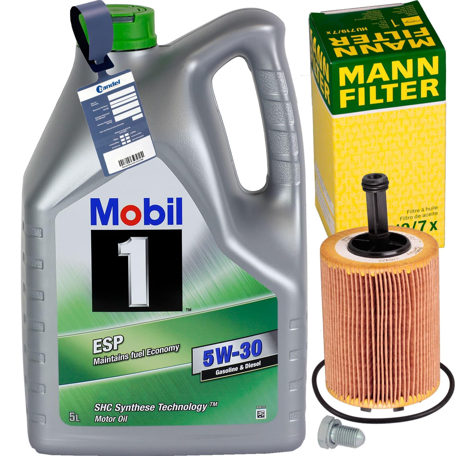 Ölfilter + 5W30 Öl passend für Passat 3C Golf 5 A3 8P A4 B8 A6 C6 TDI Ölfilter + 5W30 Öl passend für Passat 3C Golf 5 A3 8P A4 B8 A6 C6 TDI von BandelOne