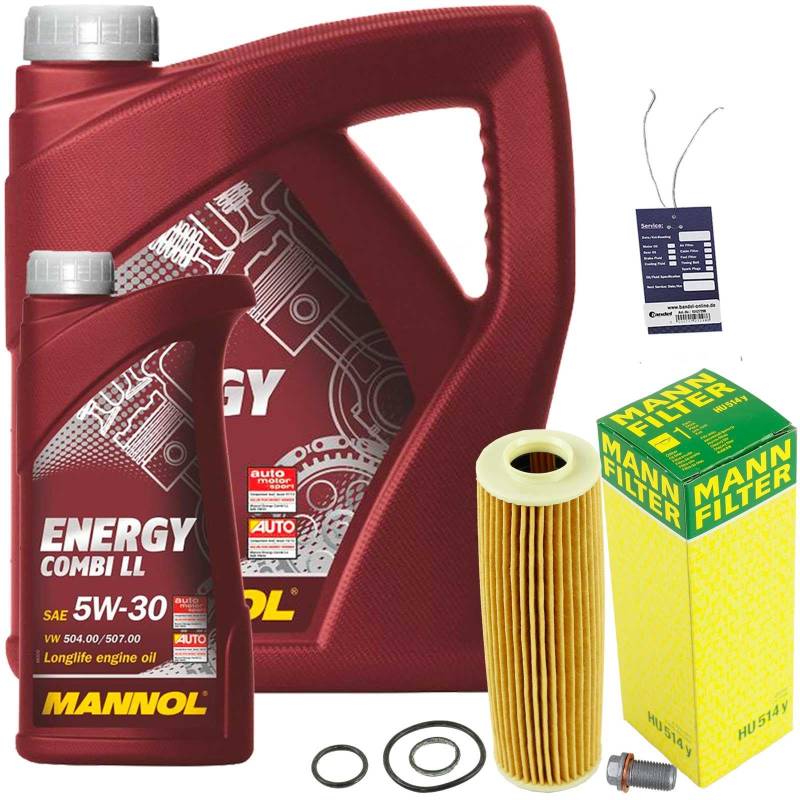 Ölfilter + 6L 5W30 für C-Klasse W204 E-Klasse W212 SLK R172 von BandelOne