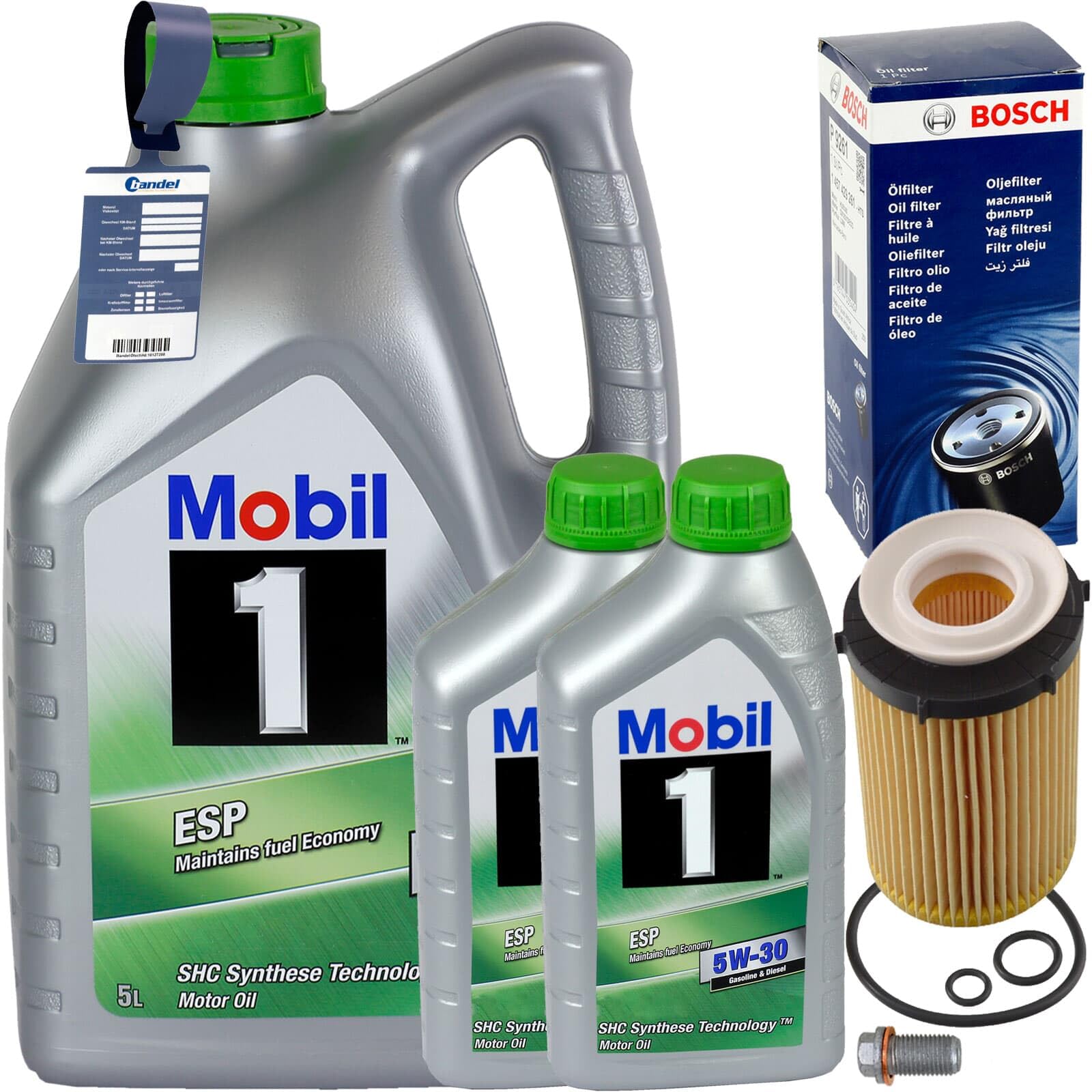 Ölfilter + MOBIL 1 5W30 Öl passend für GLK GLA W176 177 246 205 von BandelOne