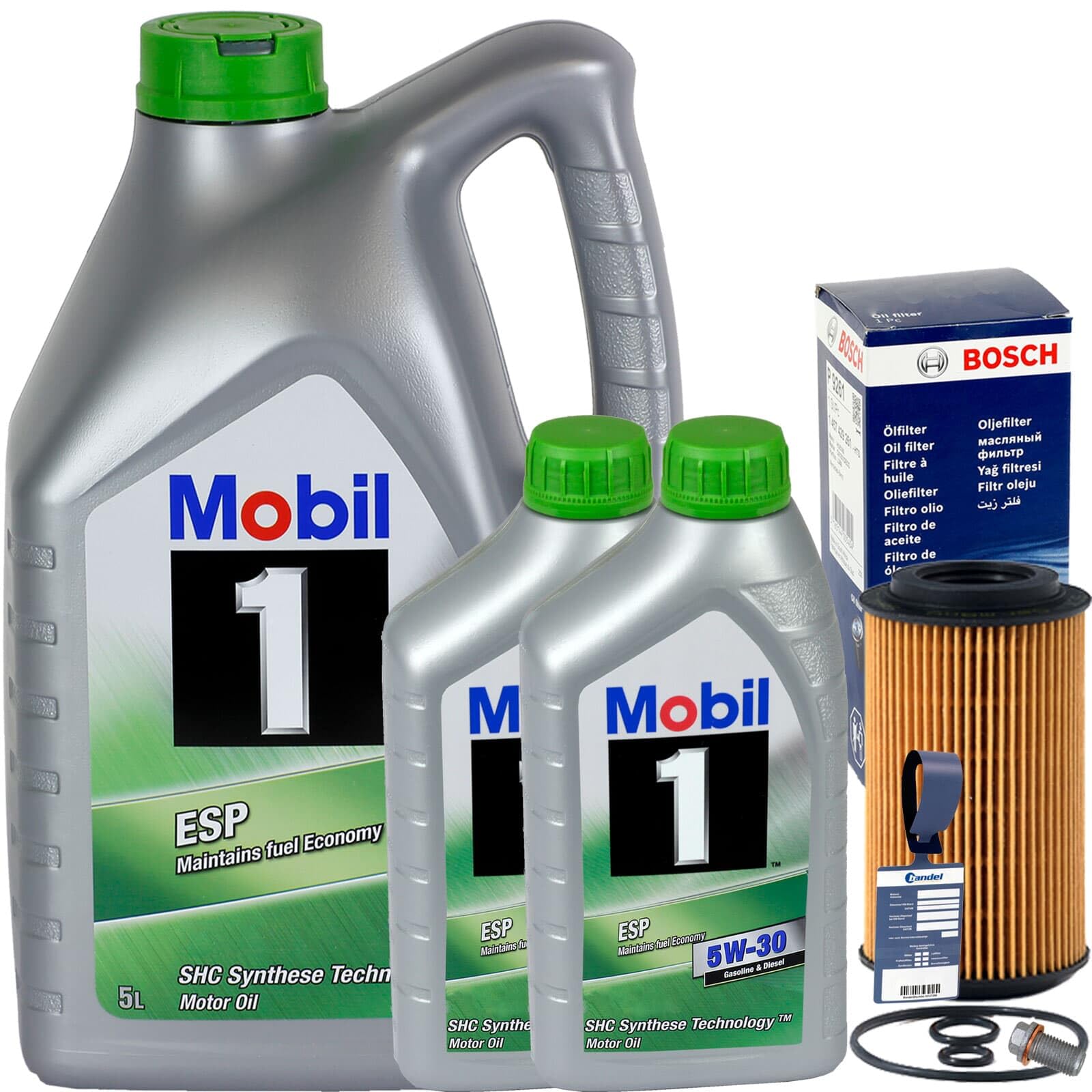 Ölfilter + MOBIL 5W30 Öl passend für A B C Klasse W176 246 204 205 von BandelOne