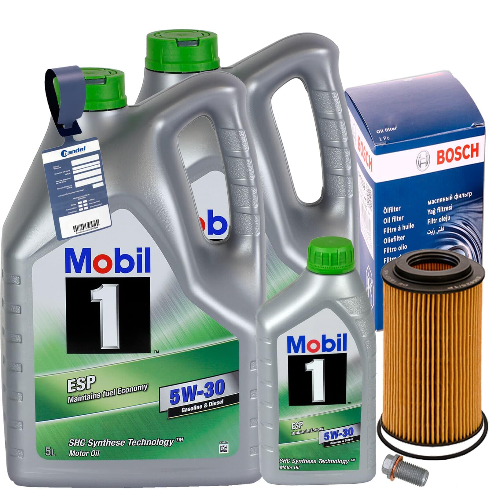 Ölfilter + MOBIL 5W30 Öl passend für SPRINTER CDI 904 905 906 von BandelOne