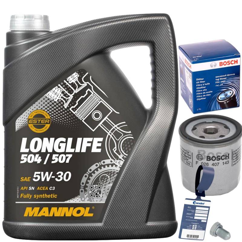 Ölfilter F026407143 + Mannol LONGLIFE 5W30 507.00 für von BandelOne