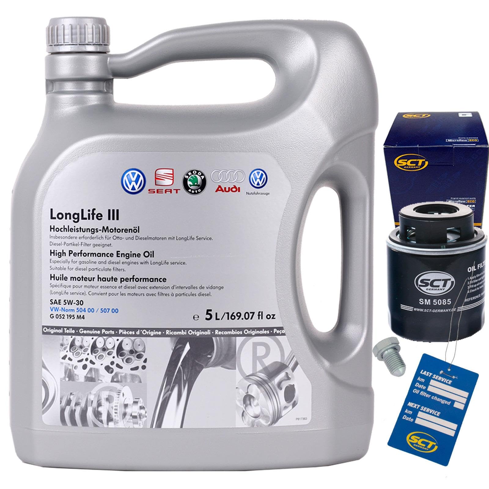 Ölfilter Filter + 0W30 Öl passend für A1 A3 Polo 6R Passat 3C Golf 5 6 Ölfilter Filter + 0W30 Öl passend für A1 A3 Polo 6R Passat 3C Golf 5 6 von BandelOne