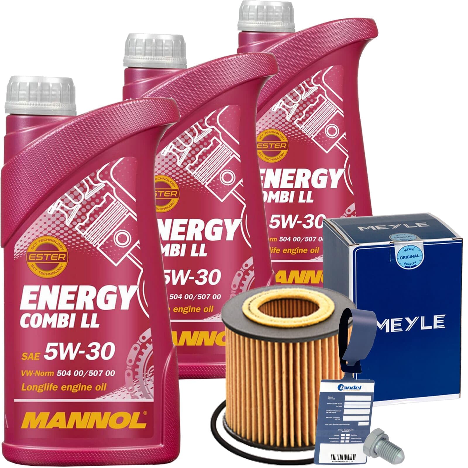 Ölfilter-Set + 3L 5W30 für IBIZA 4 6J 1.2 + LPG 60 + 70 PS von BandelOne