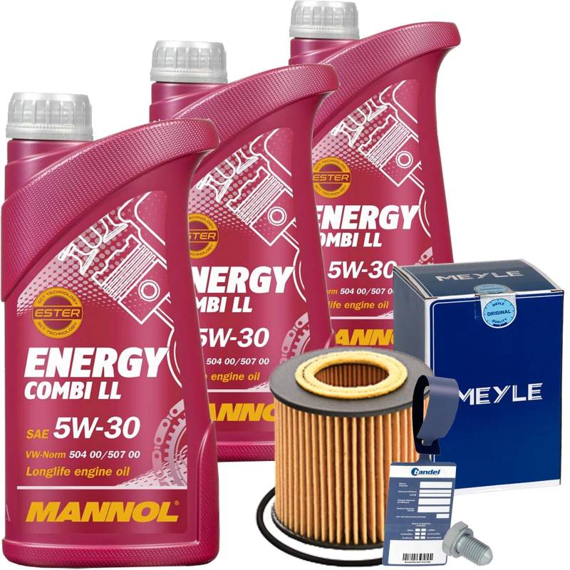 Ölfilter-Set + 3L 5W30 für IBIZA 4 6J 1.2 + LPG 60 + 70 PS von BandelOne