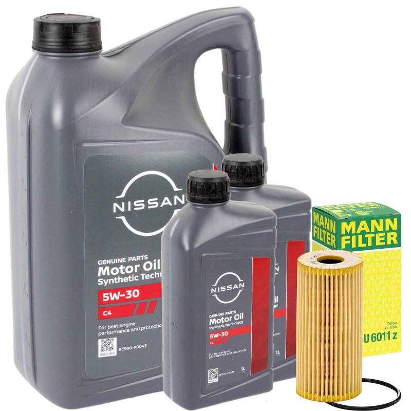 Ölfilter-Set + 5W30 C4 Motoröl passend für NAVARA D23 NV300 X82 von BandelOne
