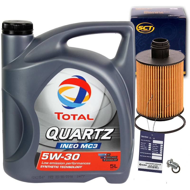 Ölfilter-Set + 5W30 Öl passend für Astra H Vectra C B von BandelOne