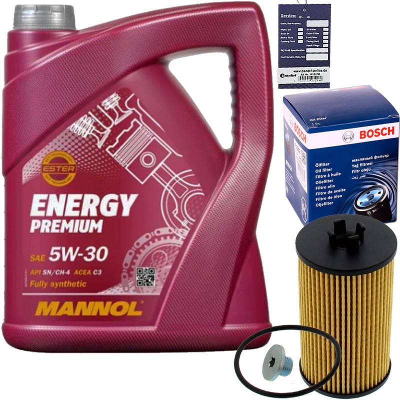 Ölfilter + 5L 5W30 Öl passend für Astra H J Corsa D Meriva B B von BandelOne