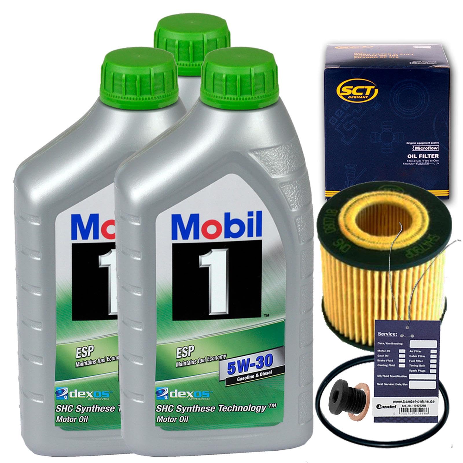 Ölfilter + 5W30 Öl 1.2 für Polo 9N 6R Fabia 1 2 Roomster Toledo 4 von BandelOne