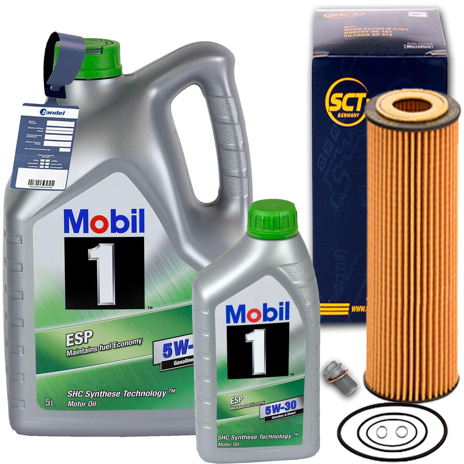Ölfilter + 5W30 Öl passend für C E Klasse W203 204 211 212 SLK Ölfilter + 5W30 Öl passend für C E Klasse W203 204 211 212 SLK von BandelOne
