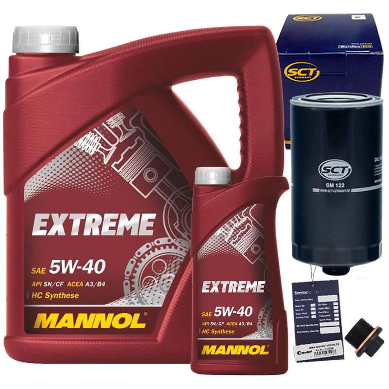 Ölwechselpaket Ölfilter + 5W40 Öl für T4 2.4 + 2.5 D TD TDI + i 78-151 PS von BandelOne