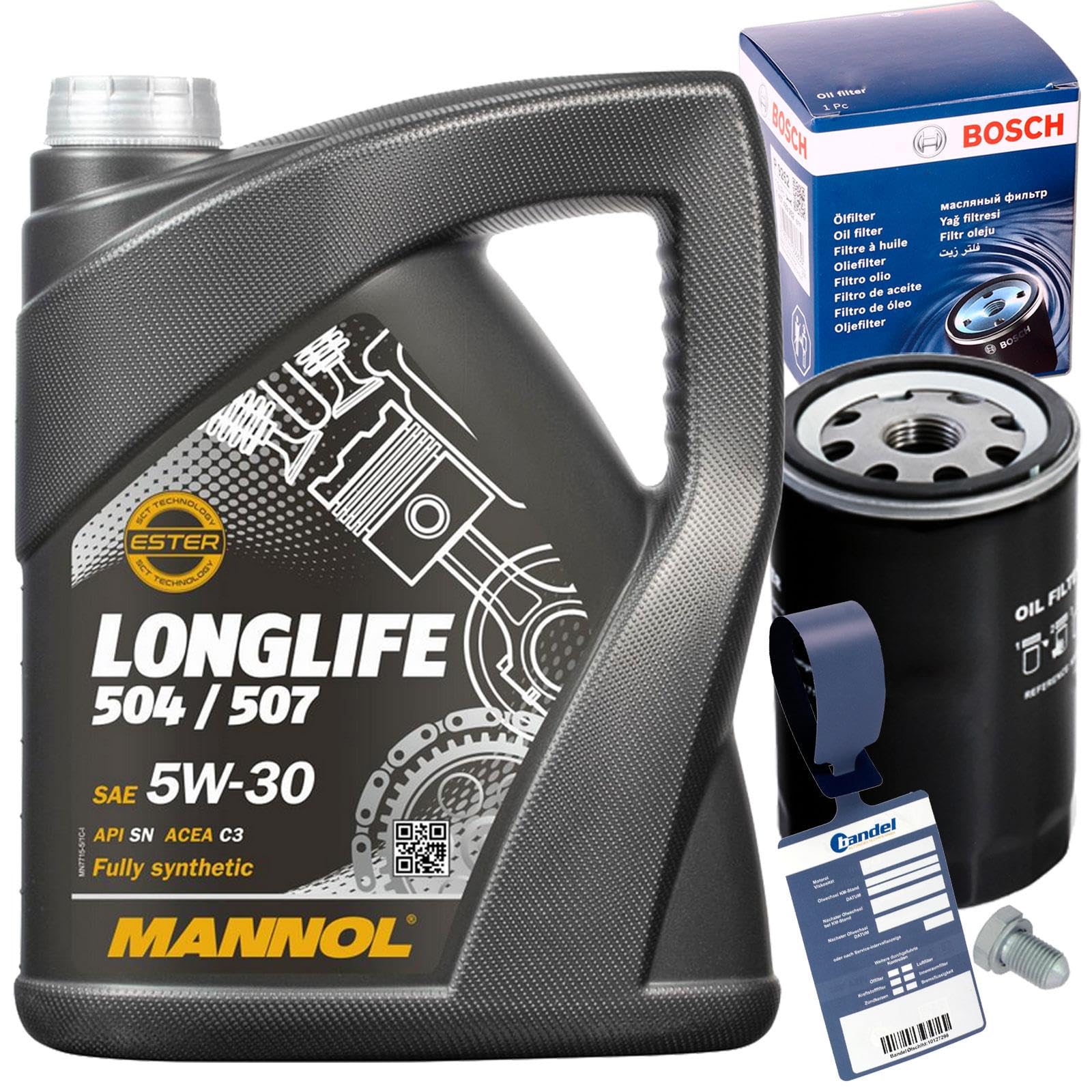 Ölwechselpaket Ölfilter 0451103314 + 5L 5W30 Öl passend für A3 A4 ALTEA LEON Golf 4 5 Polo TOURAN von BandelOne