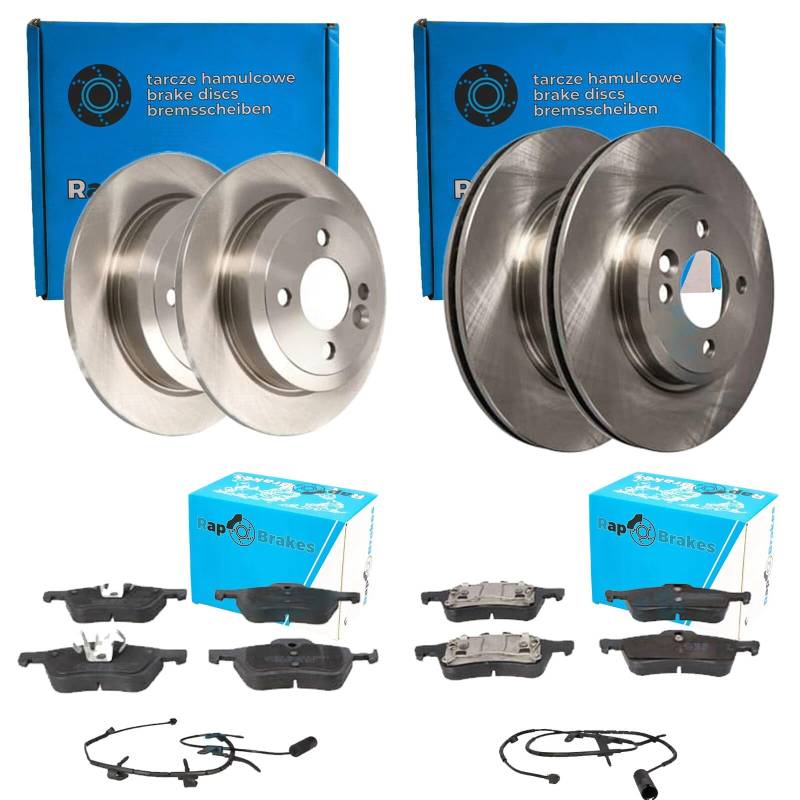 RAP BRAKES Bremsenset vorne + hinten passend für Mini R50 R53 R52 von BandelOne