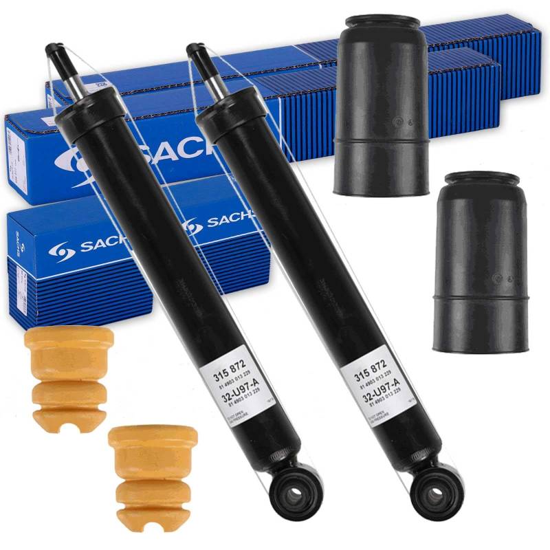 SACHS Stoßdämpfer + Protection-Kit hinten passend für 1er F20 F21 3er F30 F31 von BandelOne