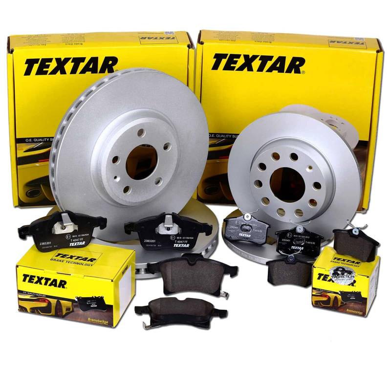 TEXTAR Bremsscheiben + Beläge vorne + hinten für Megane 3 + SCENIC 3 von BandelOne