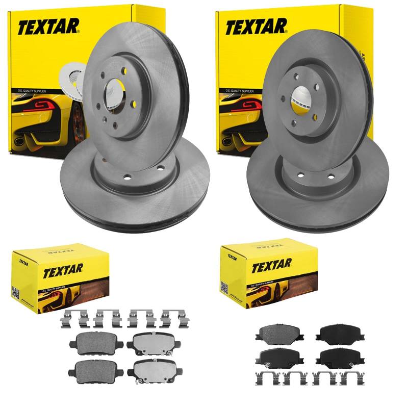 TEXTAR Bremsscheiben + Beläge vorne + hinten passend für Insignia B von BandelOne