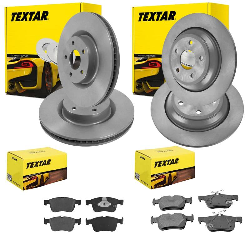TEXTAR Bremsscheiben + Beläge vorne + hinten passend für KUGA 3 III MK3 von BandelOne