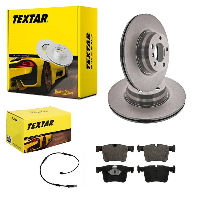 TEXTAR Bremsscheiben + Beläge vorne passend für 3er F30 31 34 4er F32 F33 36 von BandelOne