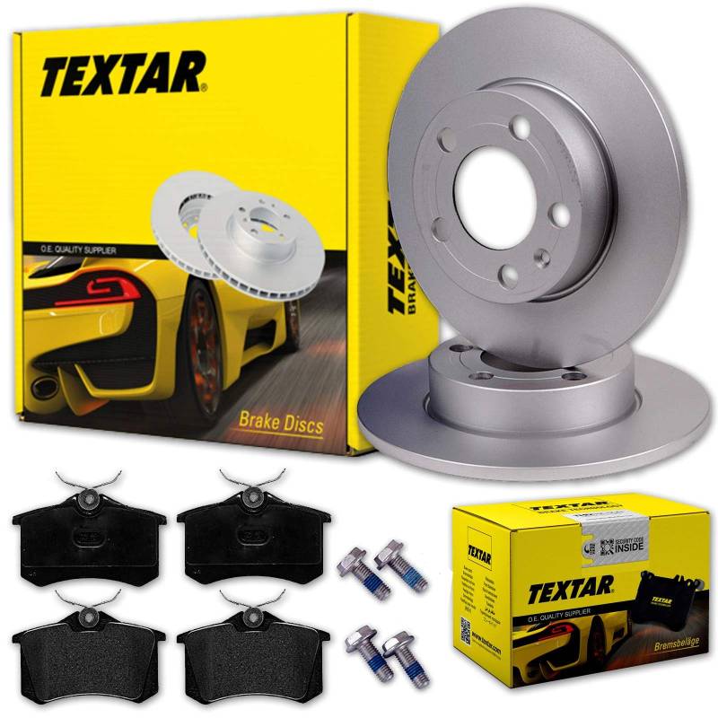 TEXTAR Bremsscheiben 245mm + Beläge hinten für Passat 3B NUR 4motion / Syncro von BandelOne