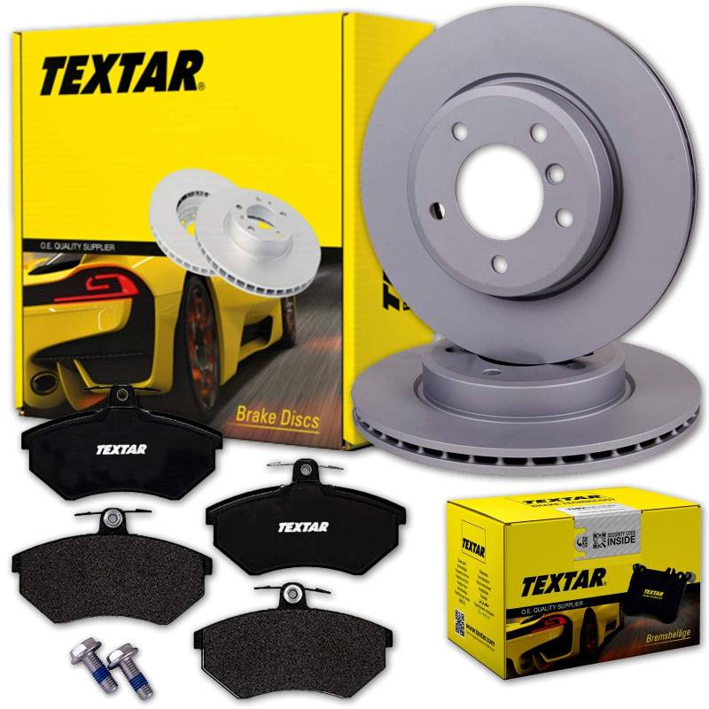 TEXTAR Bremsscheiben 256mm + Beläge vorne für Golf 3 III Kombi/Variant von BandelOne