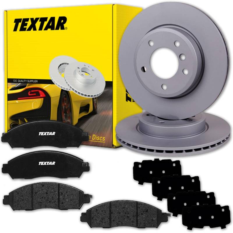 TEXTAR Bremsscheiben 296mm + Beläge vorne passend für NAVARA D23 + ALASKAN von BandelOne