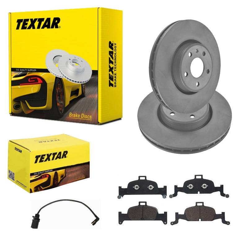 TEXTAR Bremsscheiben 318mm + Beläge vorne passend für A4 B9 W8 + A5 F5 von BandelOne