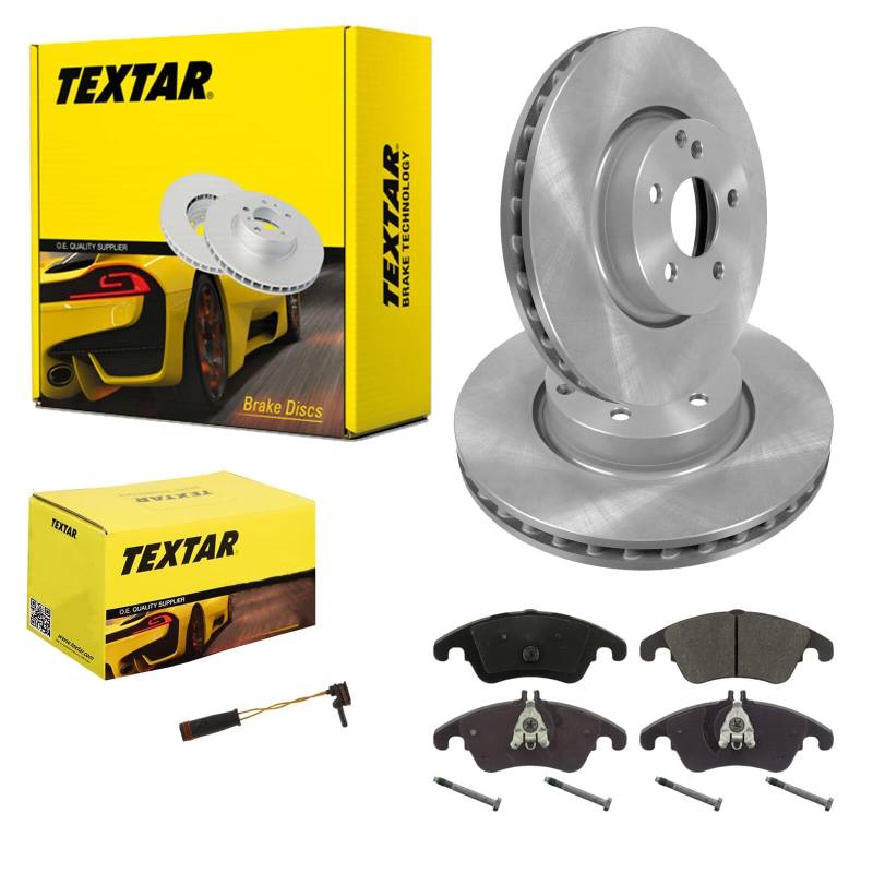 TEXTAR Bremsscheiben 322mm + Beläge vorne passend für E-Klasse W212 S212 von BandelOne