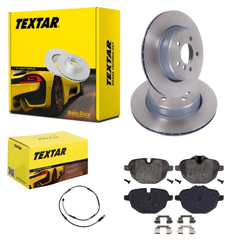 TEXTAR Bremsscheiben 330mm + Beläge hinten passend für 5er F11 Touring von BandelOne