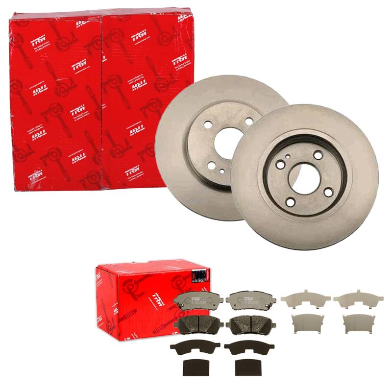 TRW Bremsscheiben 258mm + Beläge vorne passend für 2 DE Bj 2007-2015 von BandelOne