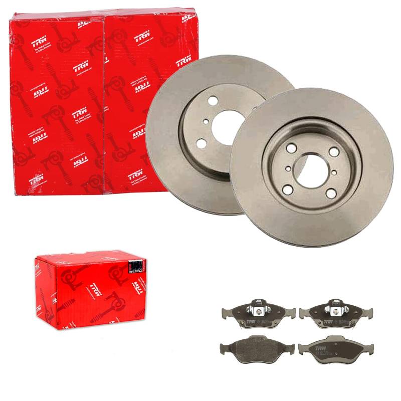 TRW Bremsscheiben 258mm + Beläge vorne passend für Yaris P9 P13 von BandelOne