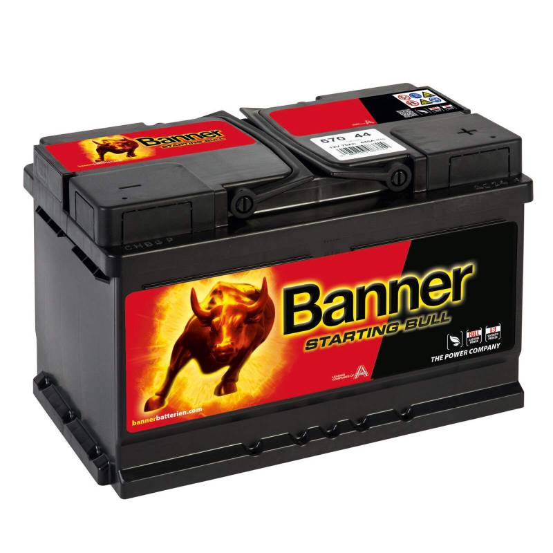 Banner 57044 Starting Bull 12V 70Ah 640A Autobatterie von Banner