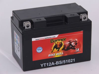 Banner Motorrad Batterie SLA 51021 YTZ12A-BS 12V 10Ah von Banner