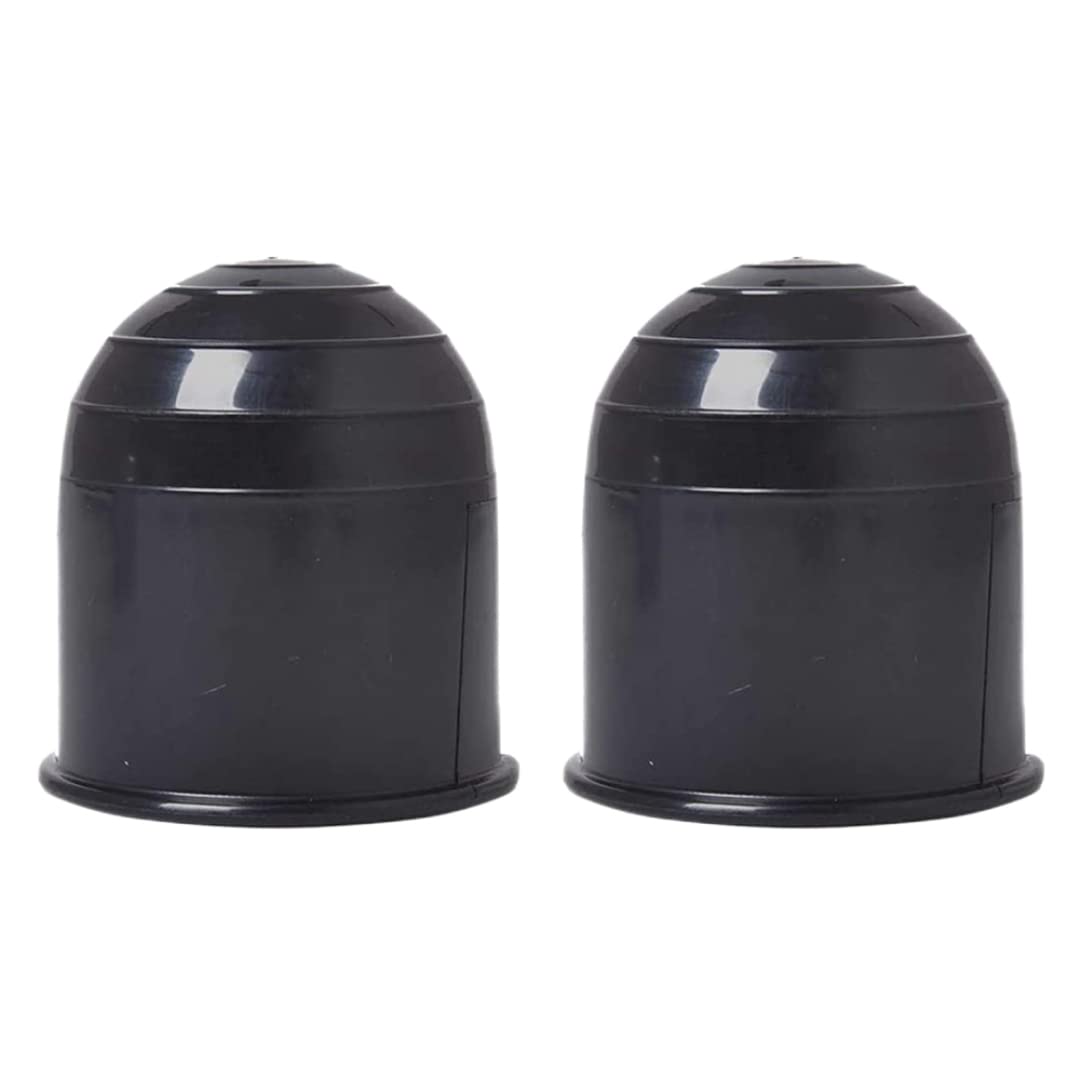 Schutzkappe, 2 Stück, schwarze Anhängerkupplung, universal, 50 mm, für Anhängerkupplung, Kugelkappe, Kunststoff, Anhängerabdeckung von Banziaju