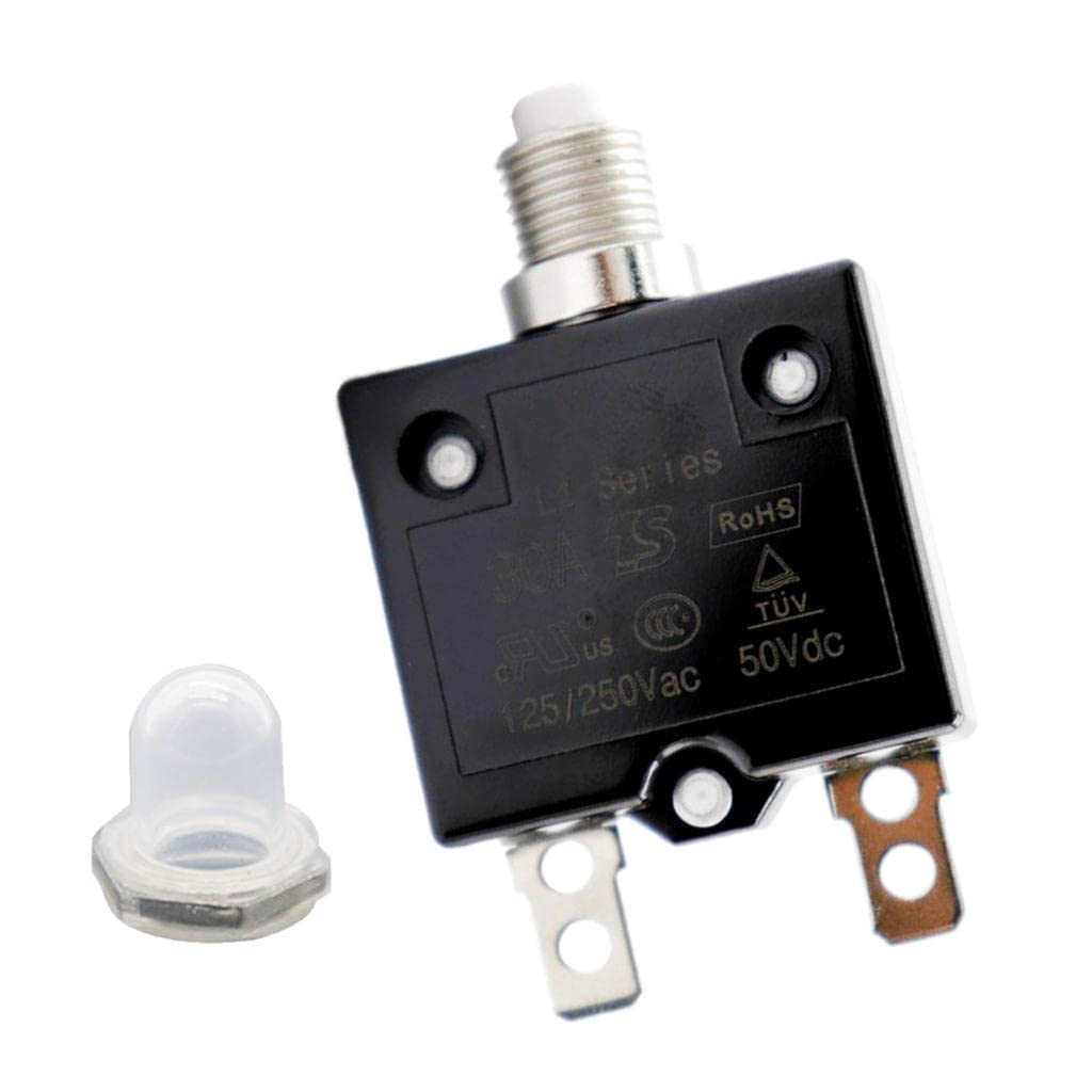 Baoblaze 50V DC Druckknopf Leistungsschalter Rückstellbarer Überlastschutzschalter Sicherung Baoblaze 50V DC Druckknopf Leistungsschalter Rückstellbarer Überlastschutzschalter Sicherung von Baoblaze