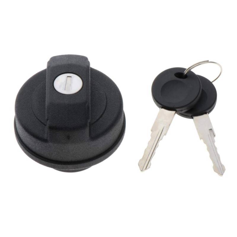 Baoblaze 65mm Auto Verriegelung Tankdeckel w/Hauptpunkt, Key Auto Zubehör Schwarz anzüge für VW Insekten Caddy von Baoblaze