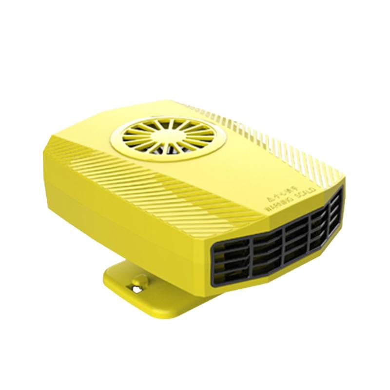 Baoblaze Auto-Heizungsventilator, multifunktional, geräuscharm, Plug-and-Play, kompakt, tragbar, Fenster-Enteisung für Auto-SUV-Taxis, Gelb von Baoblaze