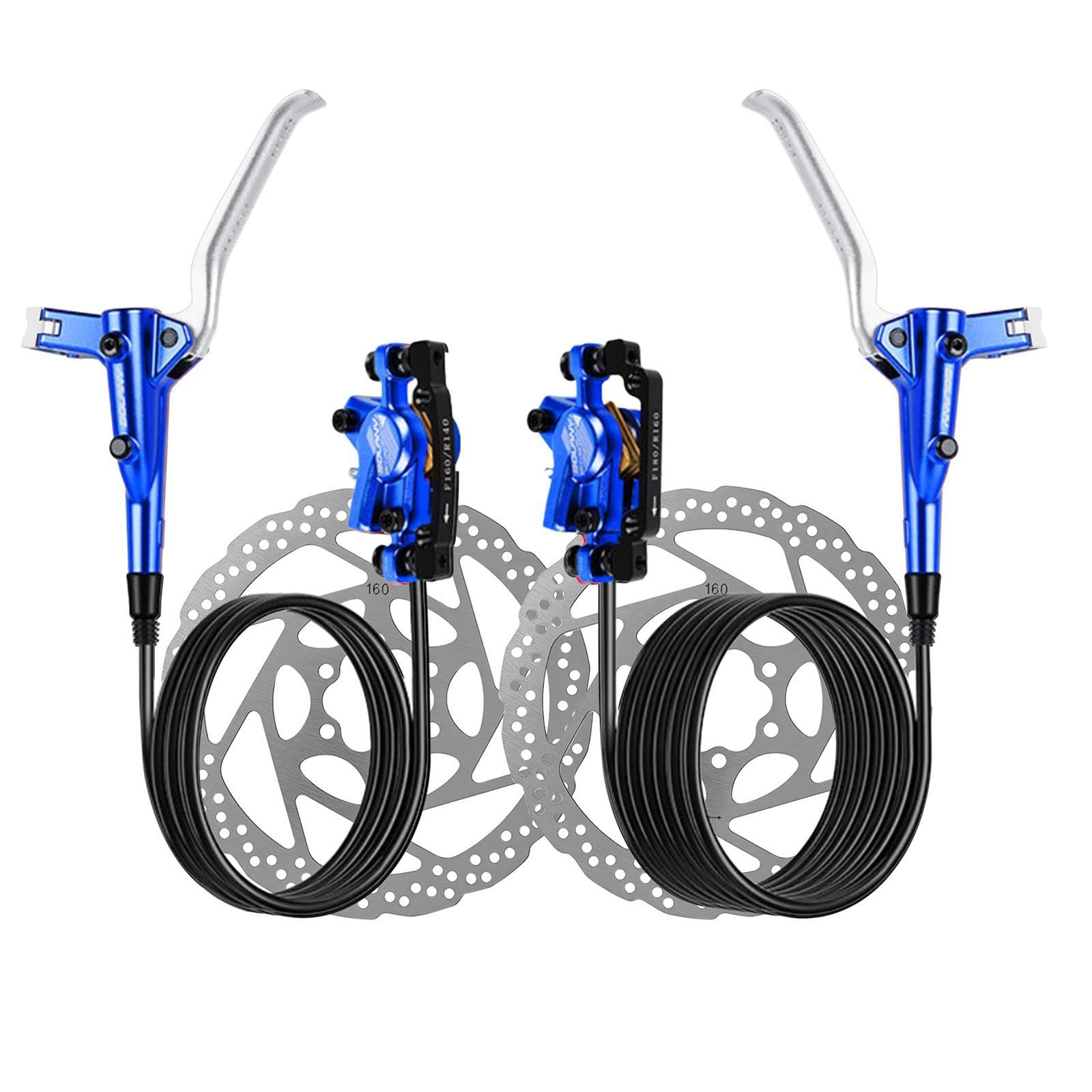 Baoblaze Mountainbike Hydraulische Scheiben Bremse Set 160mm Rotor Reiten Hardware Reparatur Öl Rohr Disc Bremsen Bremssattel mit Hebel, Blau Baoblaze Mountainbike Hydraulische Scheiben Bremse Set 160mm Rotor Reiten Hardware Reparatur Öl Rohr Disc Bremsen Bremssattel mit Hebel, Blau von Baoblaze