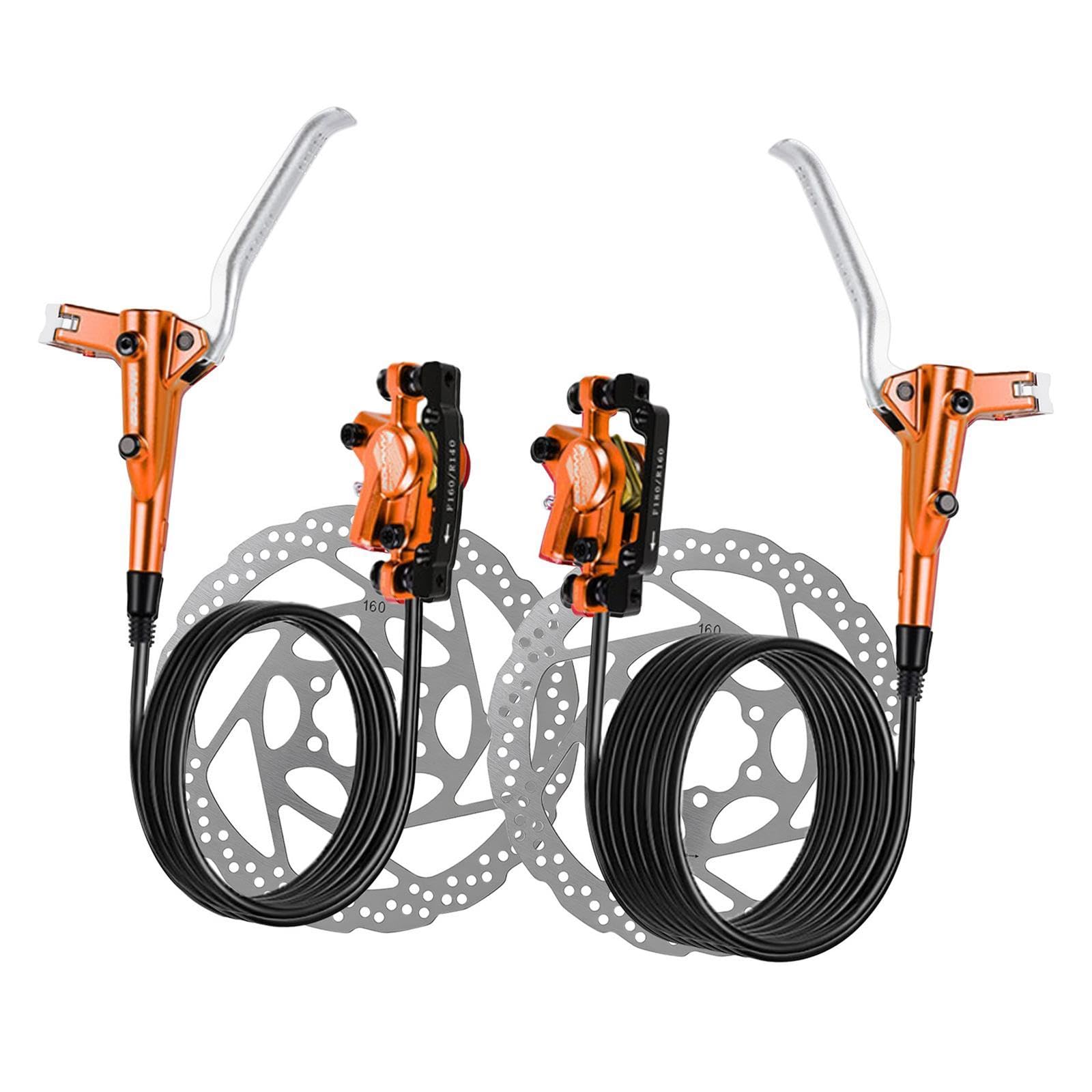 Baoblaze Mountainbike Hydraulische Scheiben Bremse Set 160mm Rotor Reiten Hardware Reparatur Öl Rohr Disc Bremsen Bremssattel mit Hebel, Orange Baoblaze Mountainbike Hydraulische Scheiben Bremse Set 160mm Rotor Reiten Hardware Reparatur Öl Rohr Disc Bremsen Bremssattel mit Hebel, Orange von Baoblaze