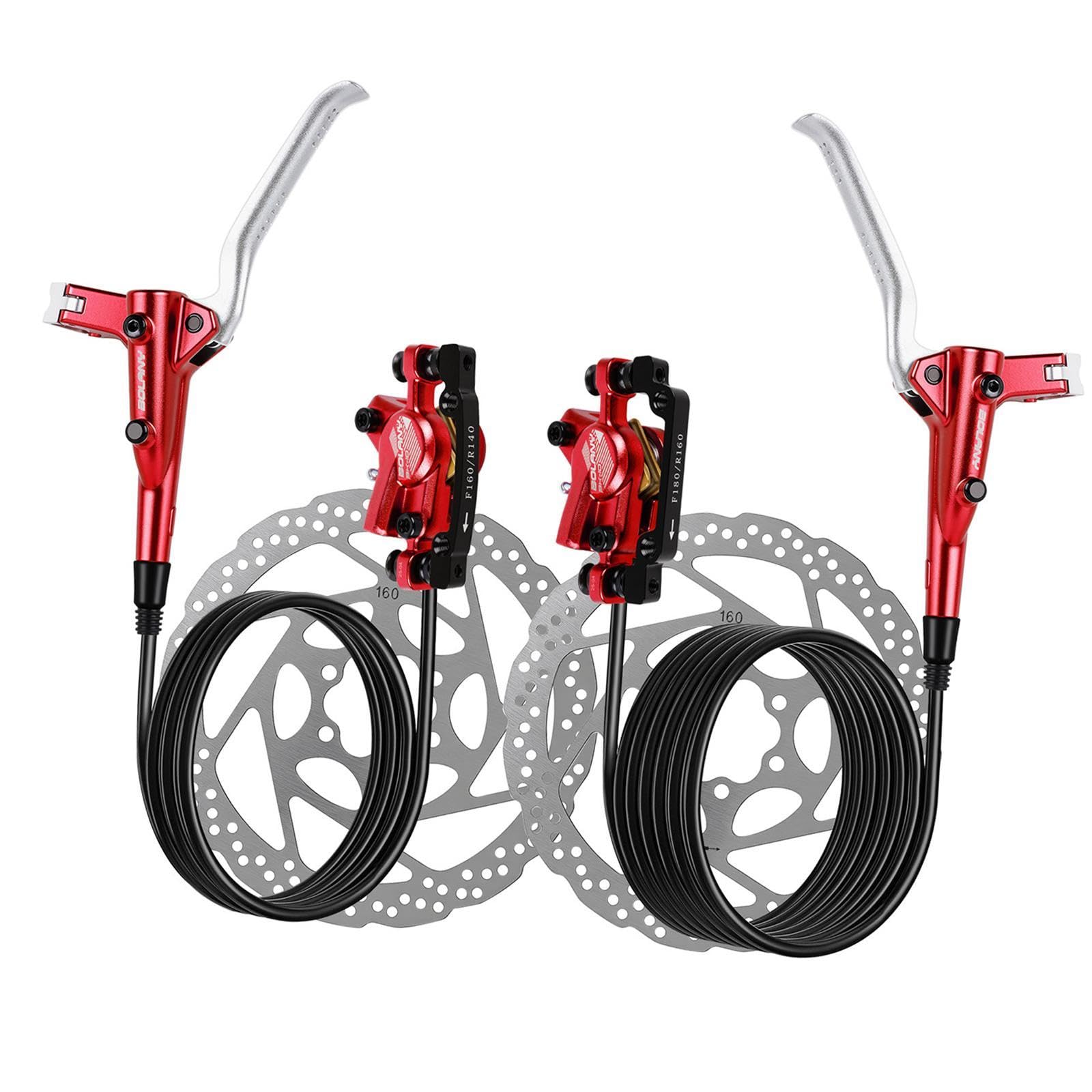 Baoblaze Mountainbike Hydraulische Scheiben Bremse Set 160mm Rotor Reiten Hardware Reparatur Öl Rohr Disc Bremsen Bremssattel mit Hebel, Rot Baoblaze Mountainbike Hydraulische Scheiben Bremse Set 160mm Rotor Reiten Hardware Reparatur Öl Rohr Disc Bremsen Bremssattel mit Hebel, Rot von Baoblaze