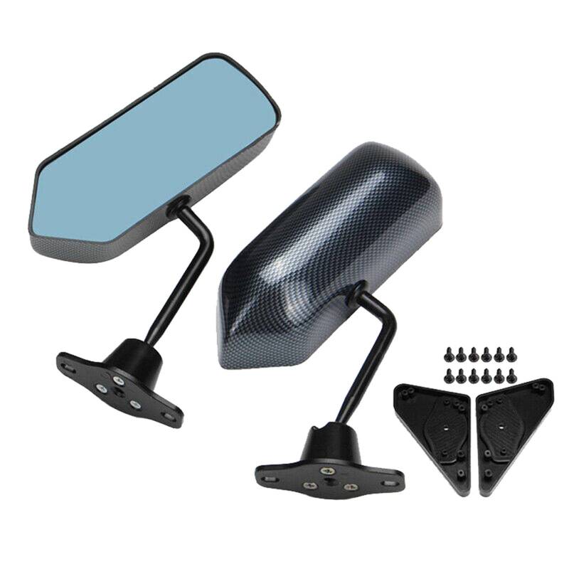 Baoblaze Universal Stil Carbon Fiber Schauen Blau aus Halterung Seite Spiegel von Baoblaze