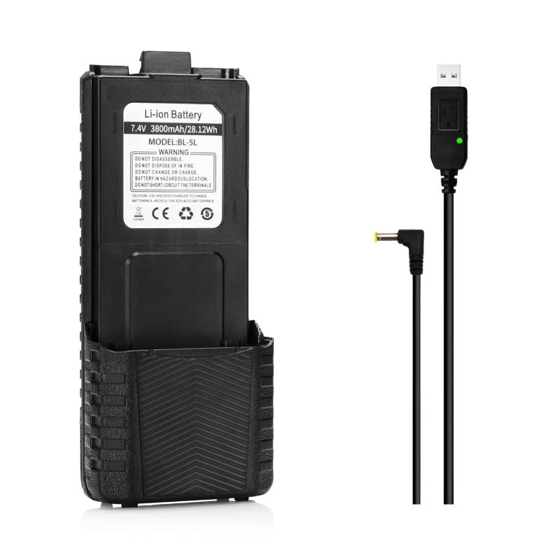 BaoFeng BL-5 7.4V 3800mAh Ersatzakku für Baofeng UV-5R/UV-5R Plus/UV-5RTP/RD-5R/BF-F8HP/ BF-F9/ BF-F9 Funkgerät von Baofeng