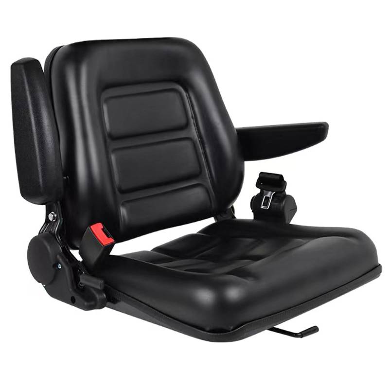 Universeller Gabelstaplersitz, klappbarer Traktorsitz mit verstellbarem Winkel, Armlehne und Sicherheitsgurt, für Traktor, Bagger, Bagger, Planierraupe, Teleskoplader von Baotree