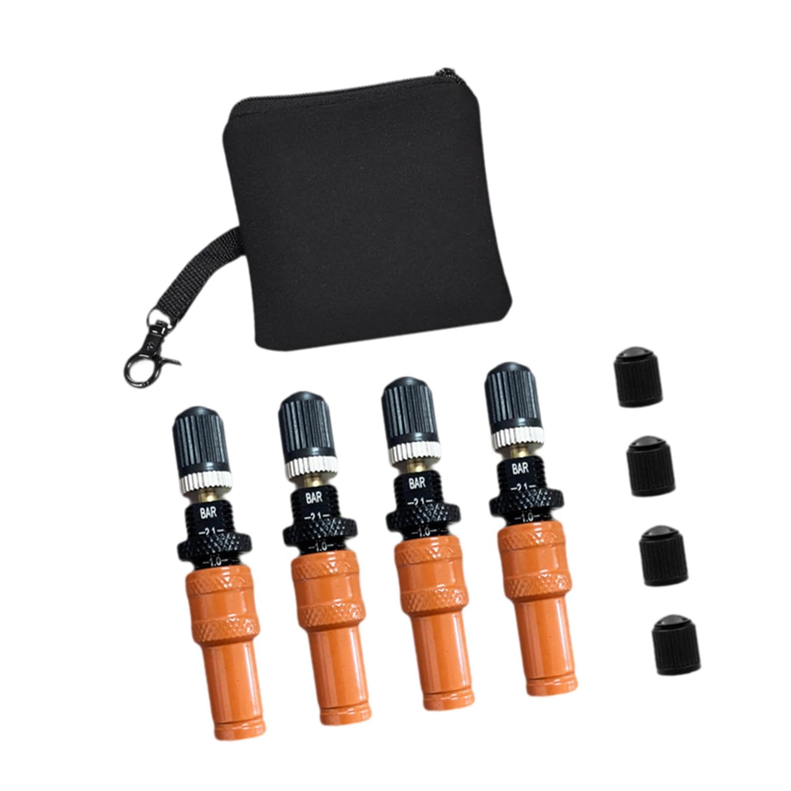 BaotyJie 4X Auto-Stop-Reifenentleerungsventil-Kit, Schnellentleerungswerkzeuge, Aufschraub-Reifenentleerungswerkzeug für LKW, Orange von BaotyJie
