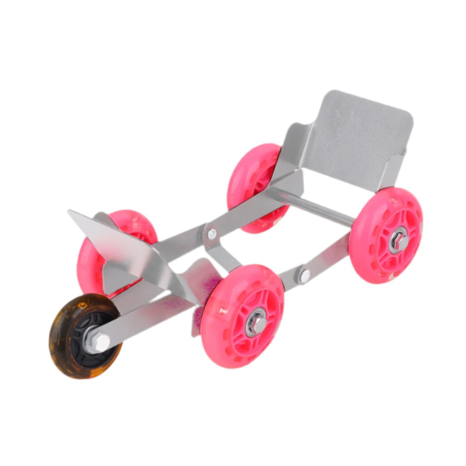 BaotyJie Dreirad Motorrad Rad Roller Reifen Skate Scooter Notfall Tragbare Heavy Duty Reifen Cart Faltbar, Silber von BaotyJie