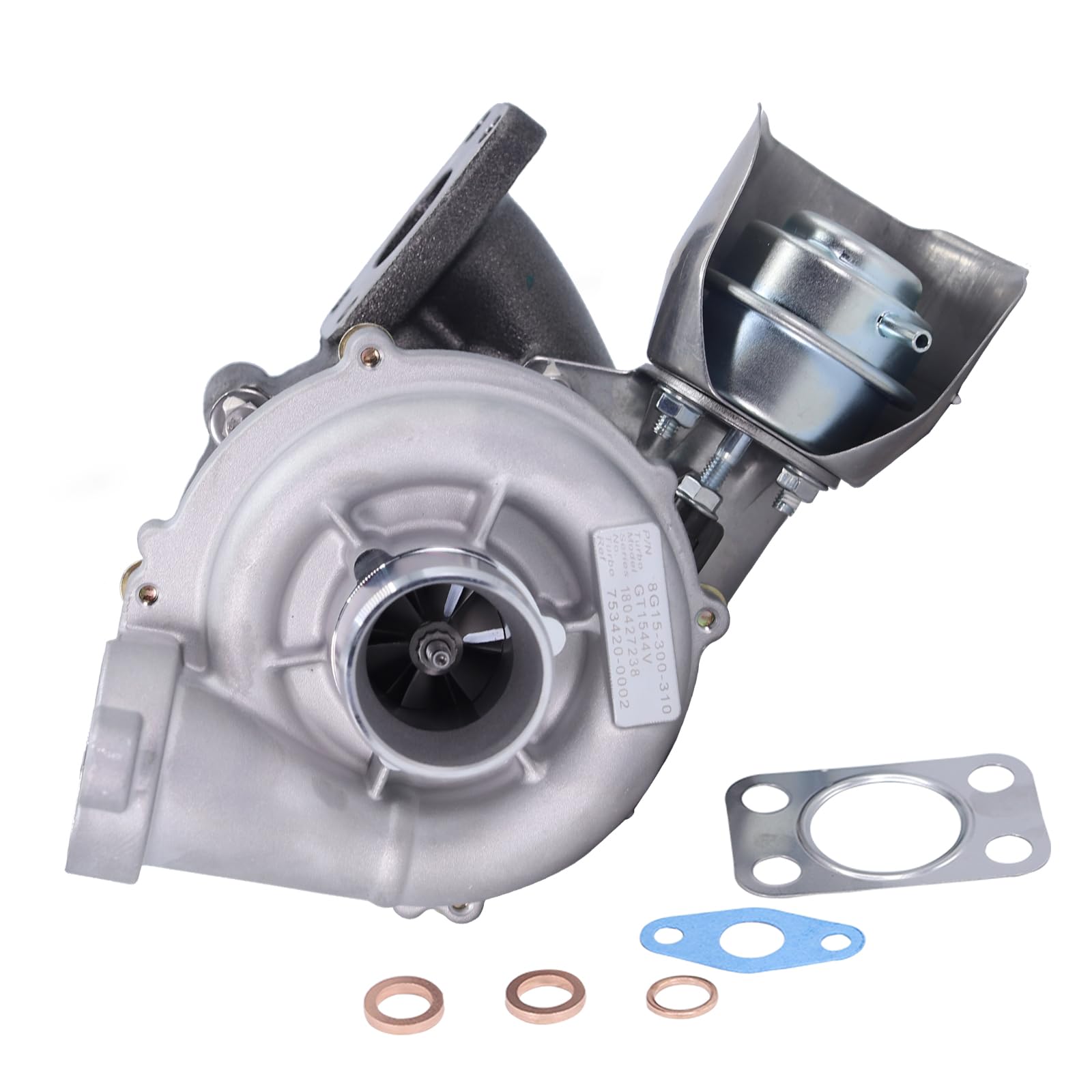 Bapmic Turbolader für Focus C-Max 1.6 TDCi 80 kW 109 PS M.IN.I Ci.tro.ën Peu.geo.t 1.6 HDi 3M5Q-6K682-AE 753420 Turbo 9656125880 7500300001 7534200002 9663199280 Abgasturbolader GT1544V von Bapmic